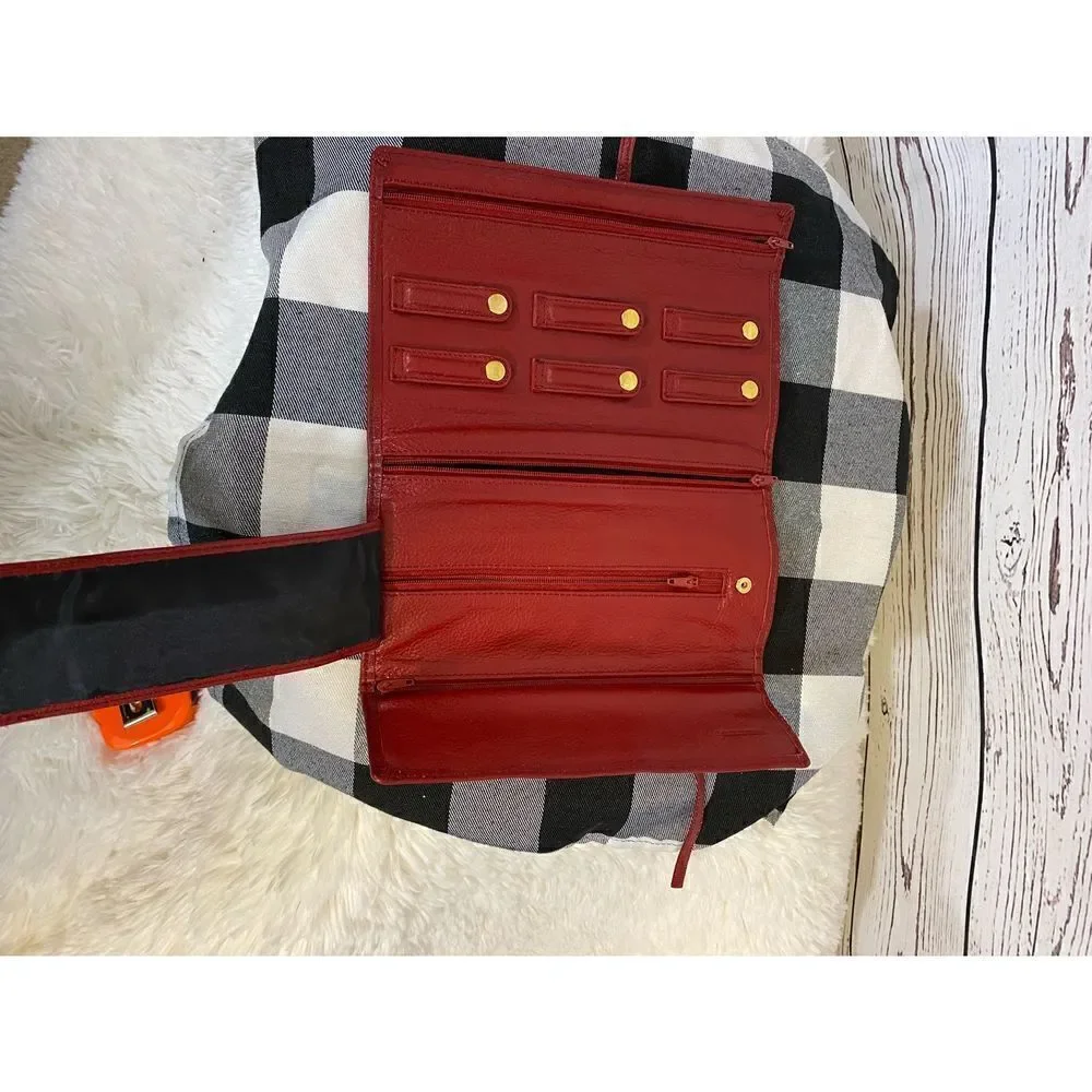 Red Jewelry Travel Roll